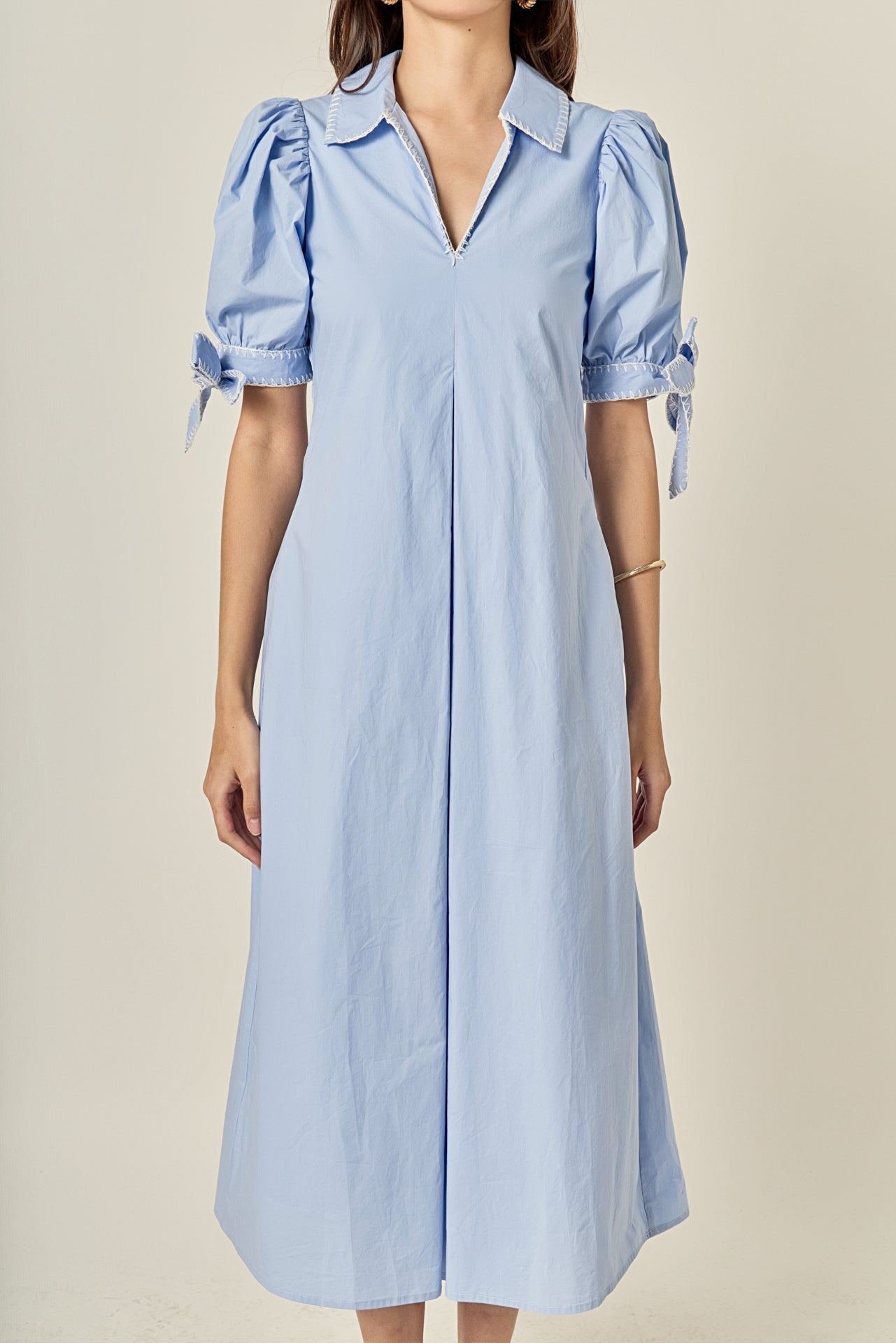 ENGLISH FACTORY - Stitch Detailed Midi Dress - DRESSES available at Objectrare