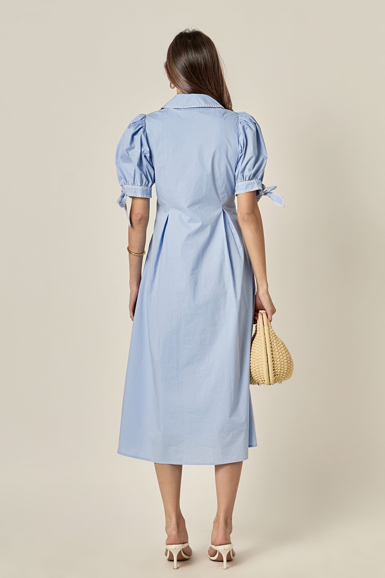 ENGLISH FACTORY - Stitch Detailed Midi Dress - DRESSES available at Objectrare