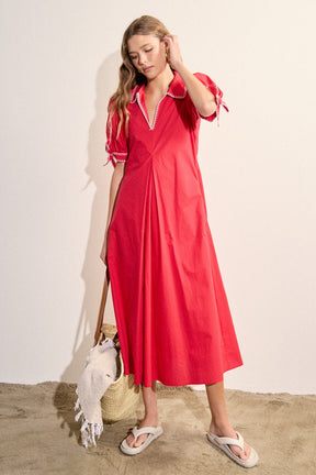 ENGLISH FACTORY - Stitch Detailed Midi Dress - DRESSES available at Objectrare