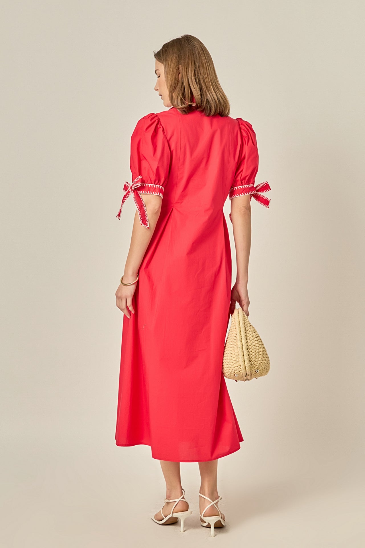 ENGLISH FACTORY - Stitch Detailed Midi Dress - DRESSES available at Objectrare