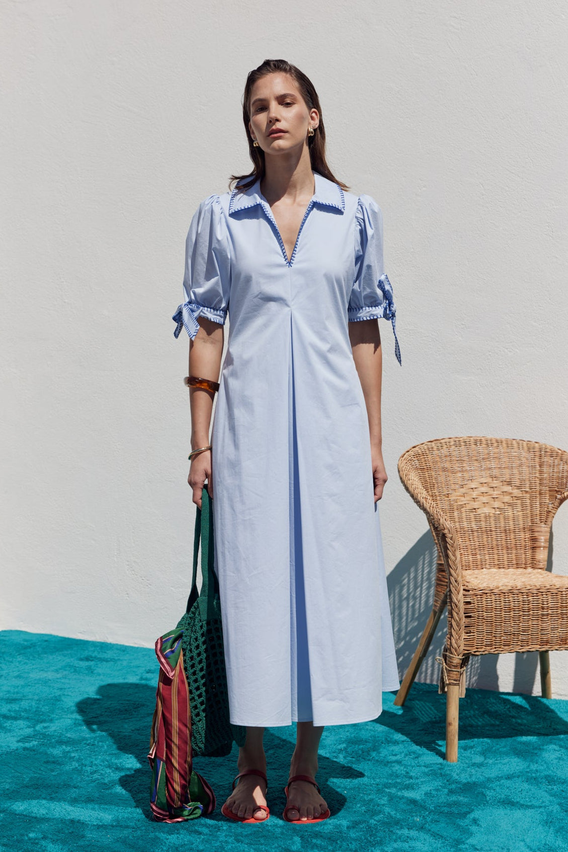 ENGLISH FACTORY - Stitch Detailed Midi Dress - DRESSES available at Objectrare