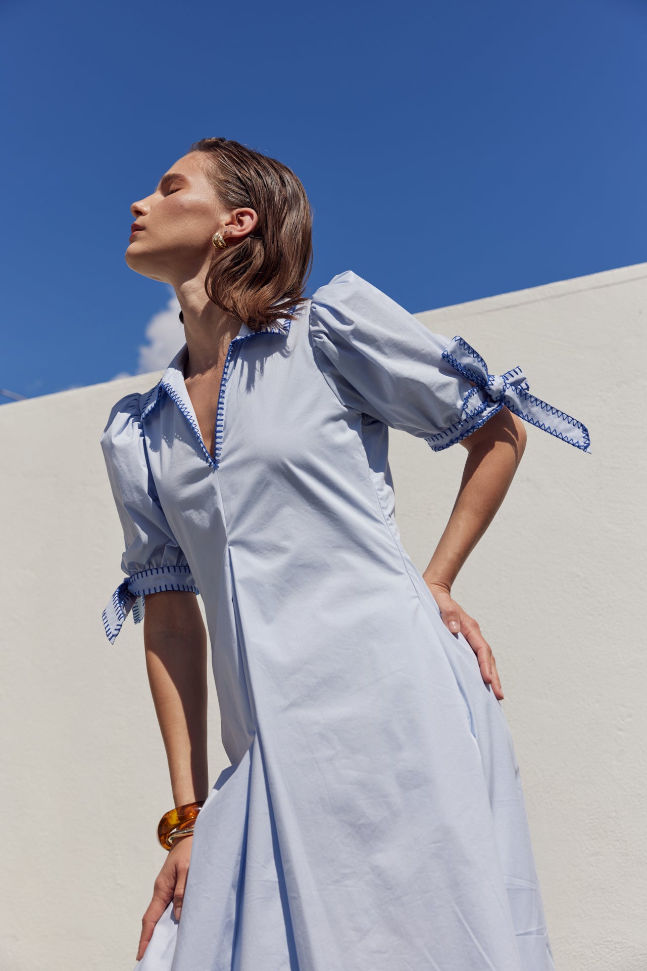 ENGLISH FACTORY - Stitch Detailed Midi Dress - DRESSES available at Objectrare