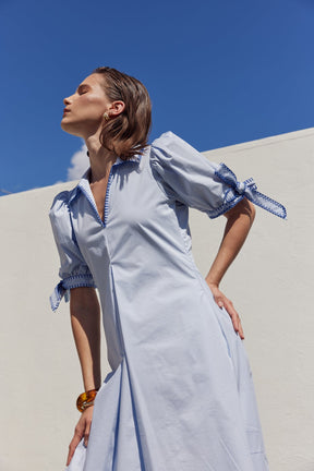 ENGLISH FACTORY - Stitch Detailed Midi Dress - DRESSES available at Objectrare