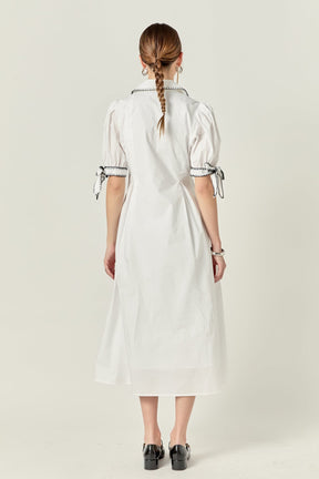 ENGLISH FACTORY - Stitch Detailed Midi Dress - DRESSES available at Objectrare