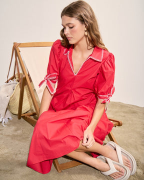 ENGLISH FACTORY - Stitch Detailed Midi Dress - DRESSES available at Objectrare