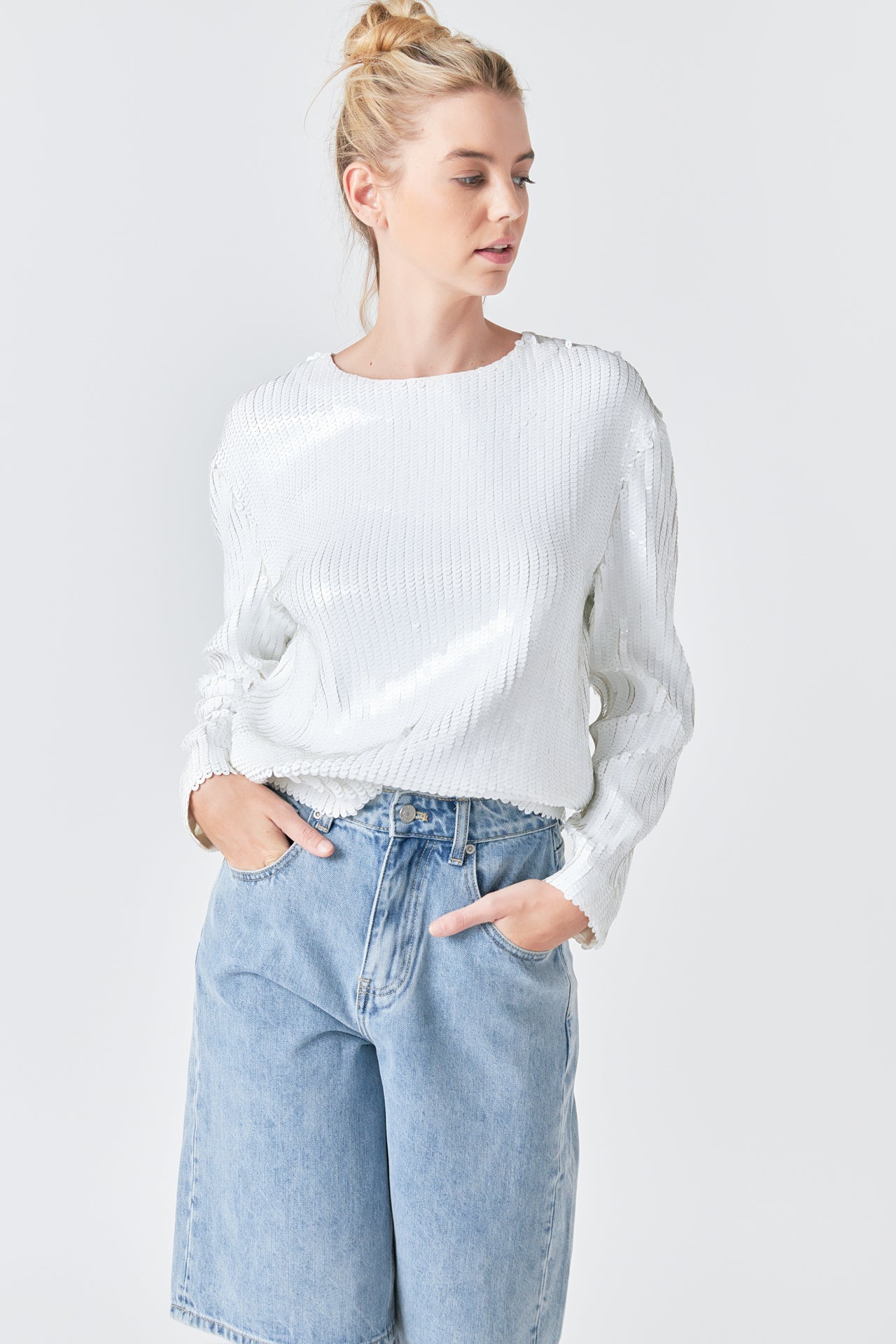 GREY LAB - Sequin Loose Fit Top - TOPS available at Objectrare