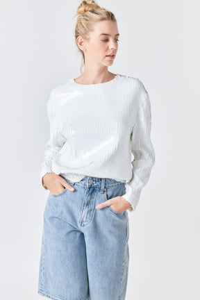 GREY LAB - Sequin Loose Fit Top - TOPS available at Objectrare