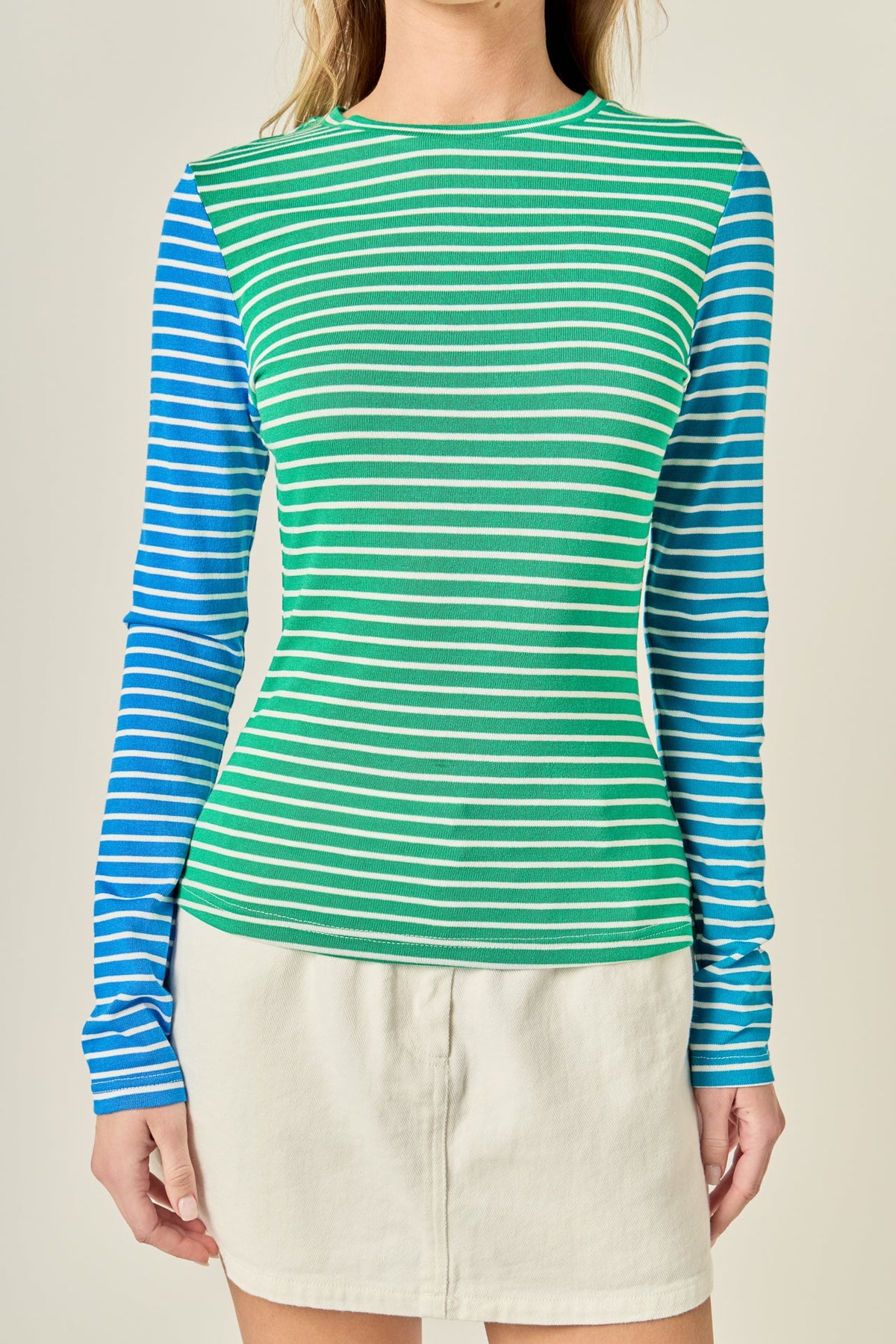 ENGLISH FACTORY - Bold Stripe Colorblock Tee - T-SHIRTS available at Objectrare