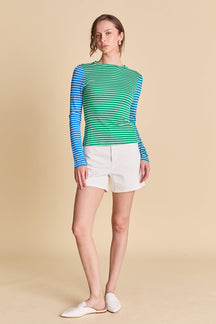 ENGLISH FACTORY - Bold Stripe Colorblock Tee - T-SHIRTS available at Objectrare