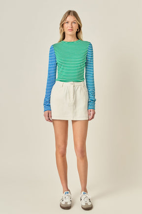 ENGLISH FACTORY - Bold Stripe Colorblock Tee - T-SHIRTS available at Objectrare