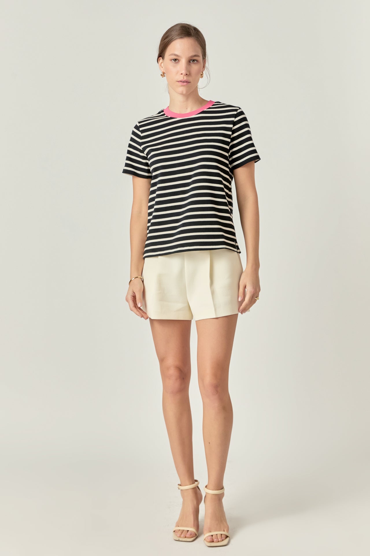 Contrast Rib Stripe T-shirt