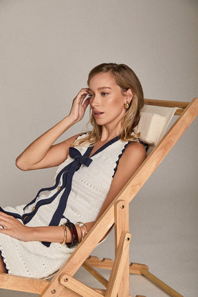 ENGLISH FACTORY - Bowline Crochet Dress - DRESSES available at Objectrare