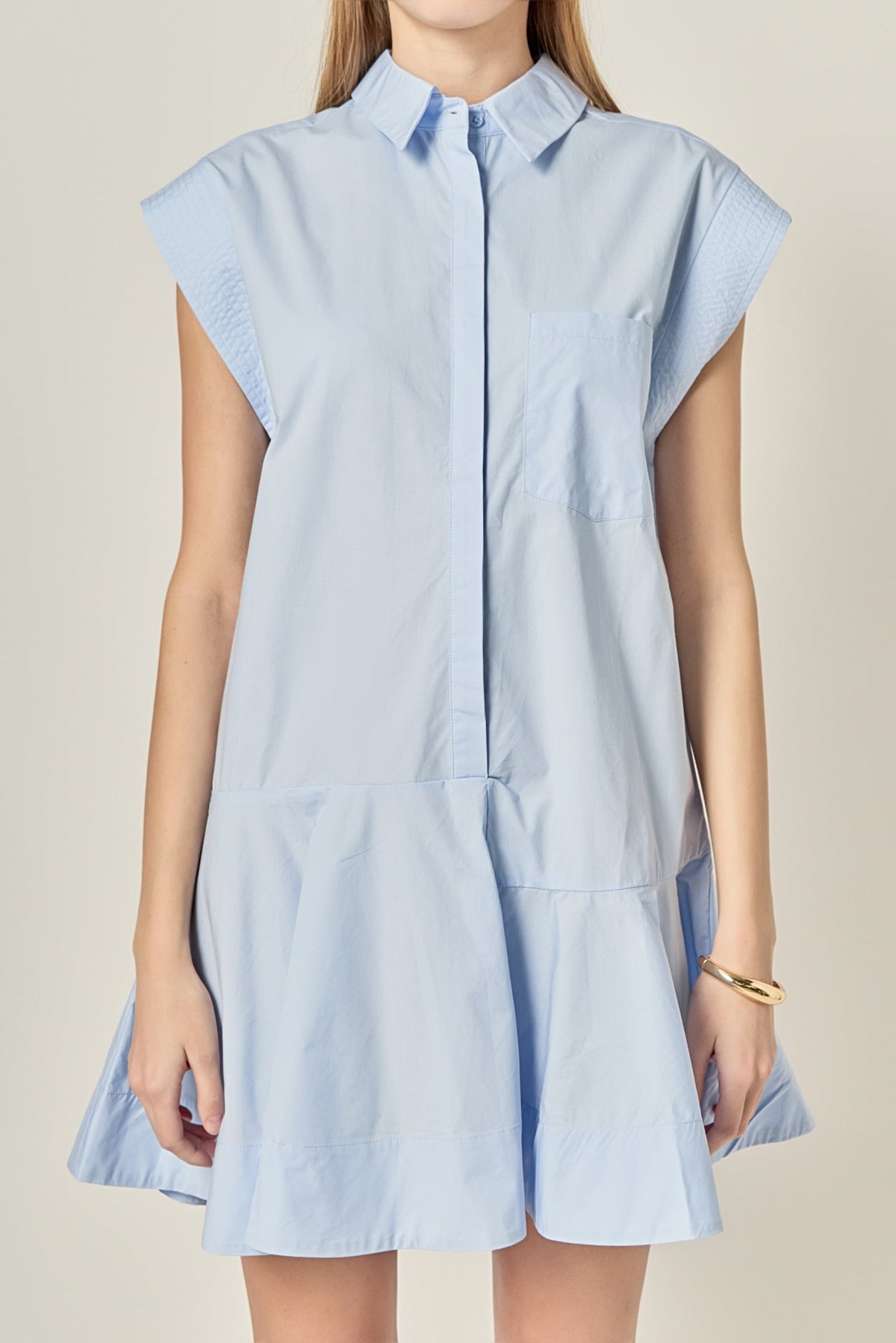 ENGLISH FACTORY - Collar Flare Skirt Dress - DRESSES available at Objectrare