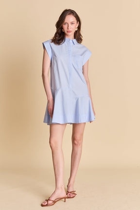 ENGLISH FACTORY - Collar Flare Skirt Dress - DRESSES available at Objectrare