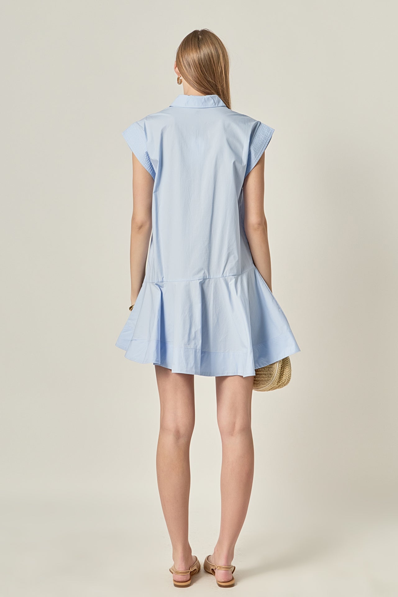 ENGLISH FACTORY - Collar Flare Skirt Dress - DRESSES available at Objectrare