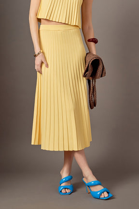 ENGLISH FACTORY - Madison Pleated A-Line Skirt - SKIRTS available at Objectrare