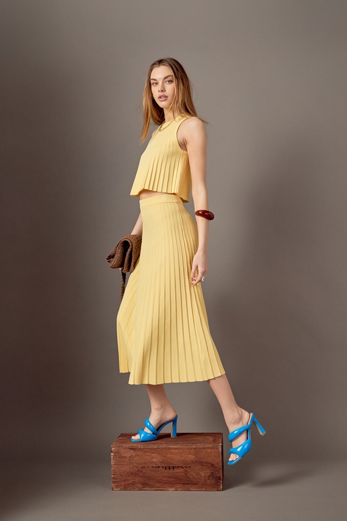 Madison Pleated A-Line Skirt