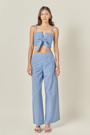 ENGLISH FACTORY - Gingham Twist Crop Top - TANK TOPS available at Objectrare