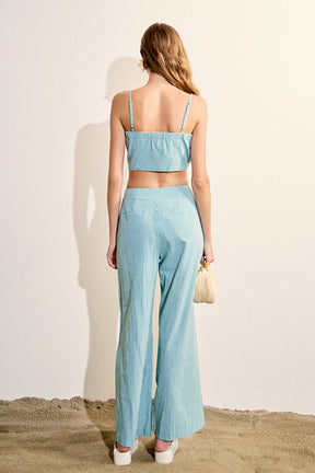 ENGLISH FACTORY - Gingham Twist Crop Top - TANK TOPS available at Objectrare