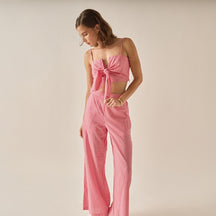 Gingham Culotte Breeze Pants