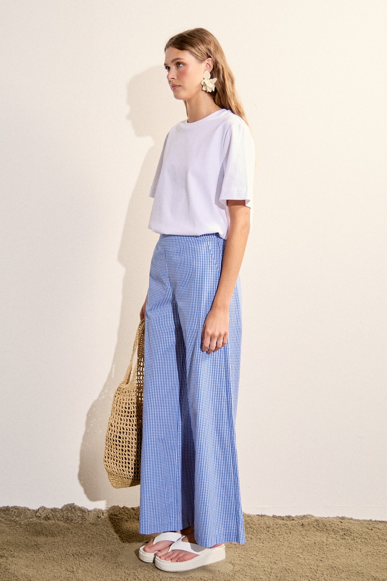 Gingham Culotte Breeze Pants