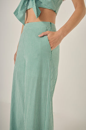 ENGLISH FACTORY - Gingham Culotte Breeze Pants - PANTS available at Objectrare