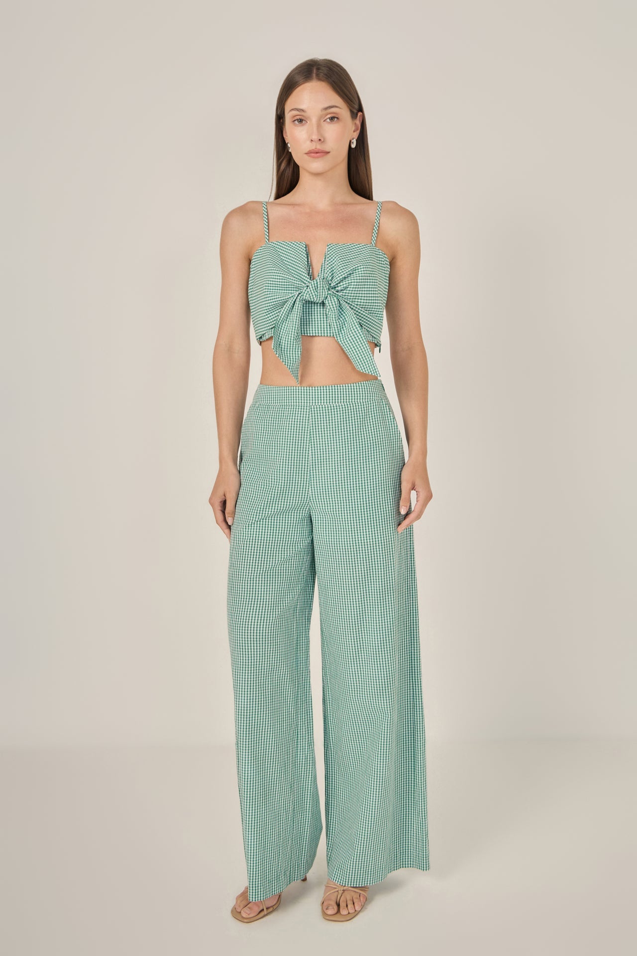 ENGLISH FACTORY - Gingham Culotte Breeze Pants - PANTS available at Objectrare
