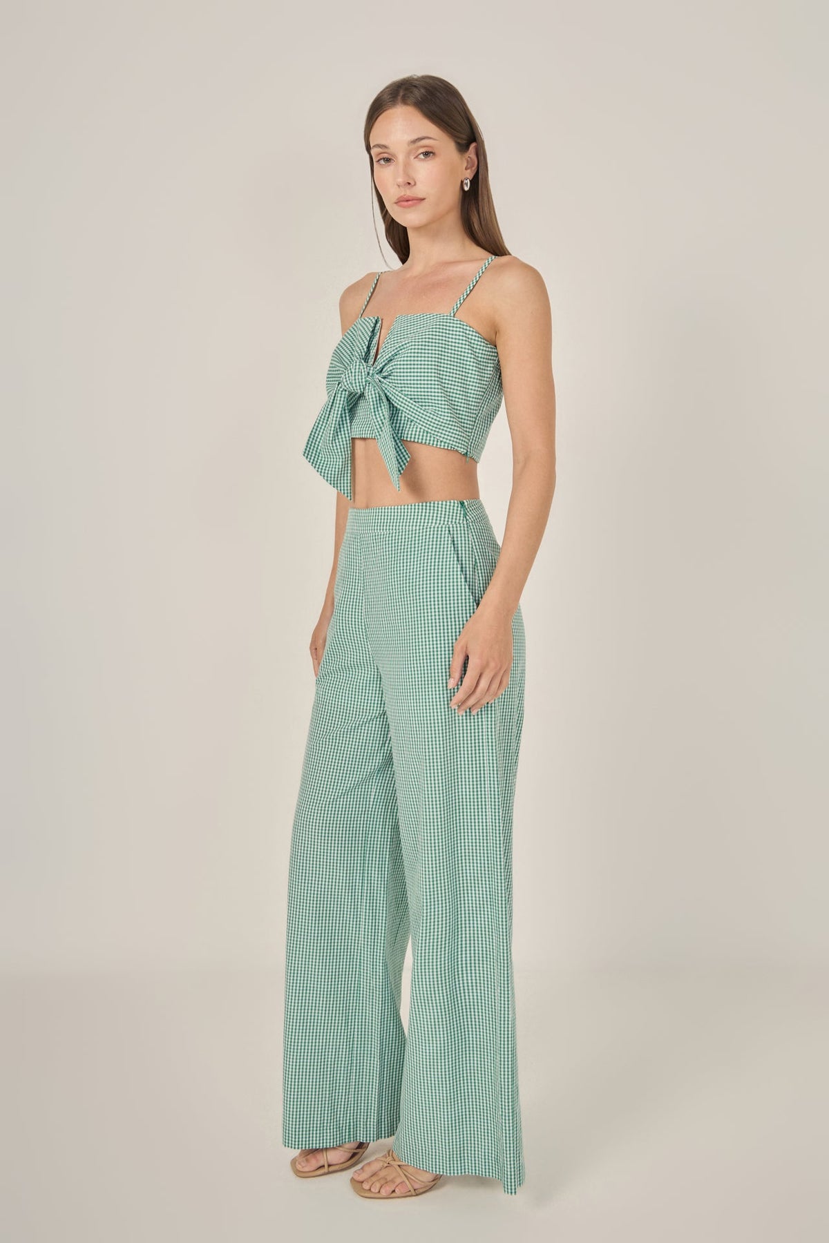 Gingham Culotte Breeze Pants
