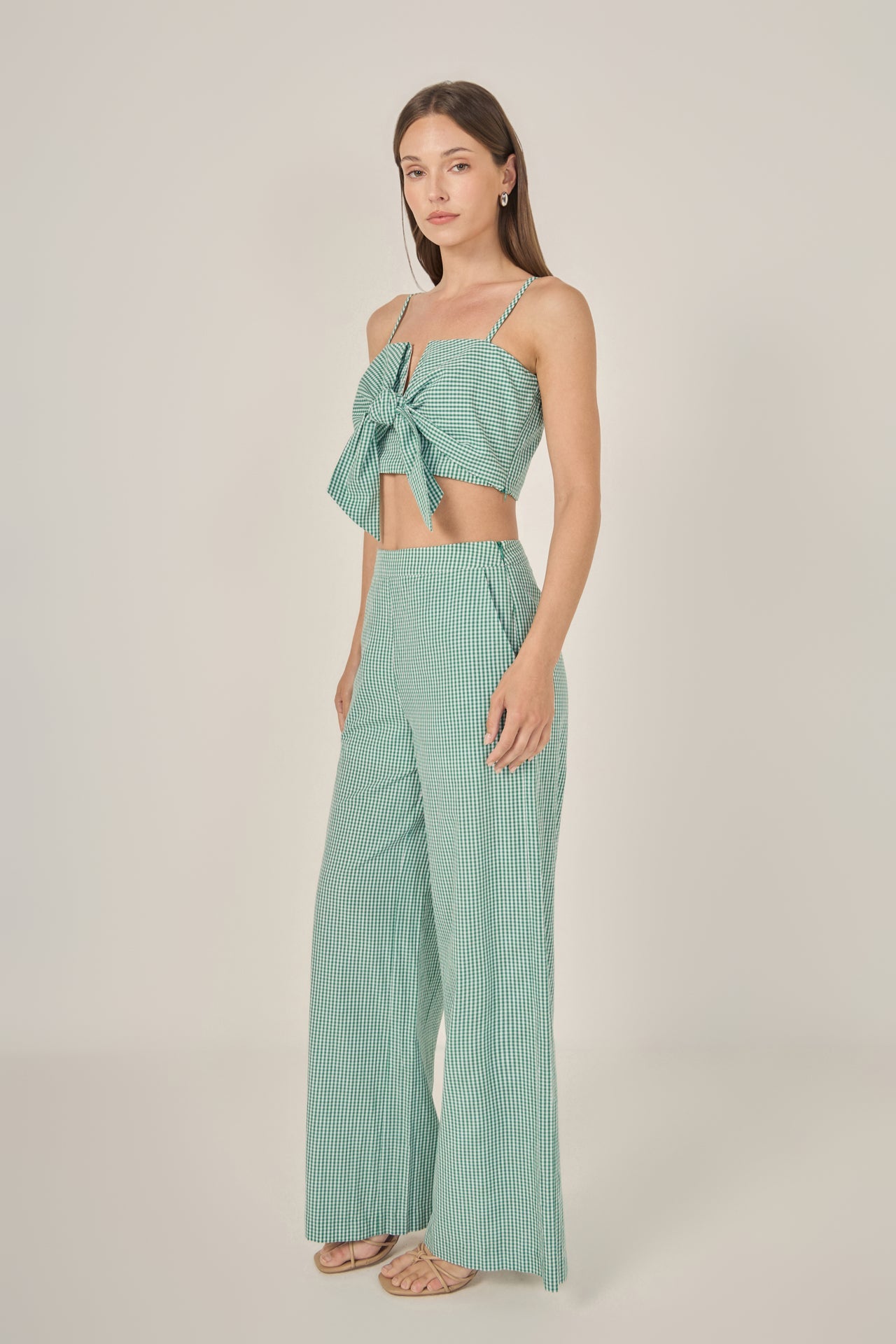 ENGLISH FACTORY - Gingham Culotte Breeze Pants - PANTS available at Objectrare