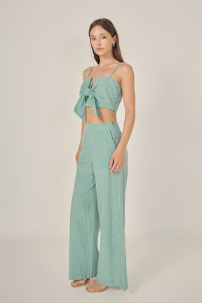 ENGLISH FACTORY - Gingham Culotte Breeze Pants - PANTS available at Objectrare