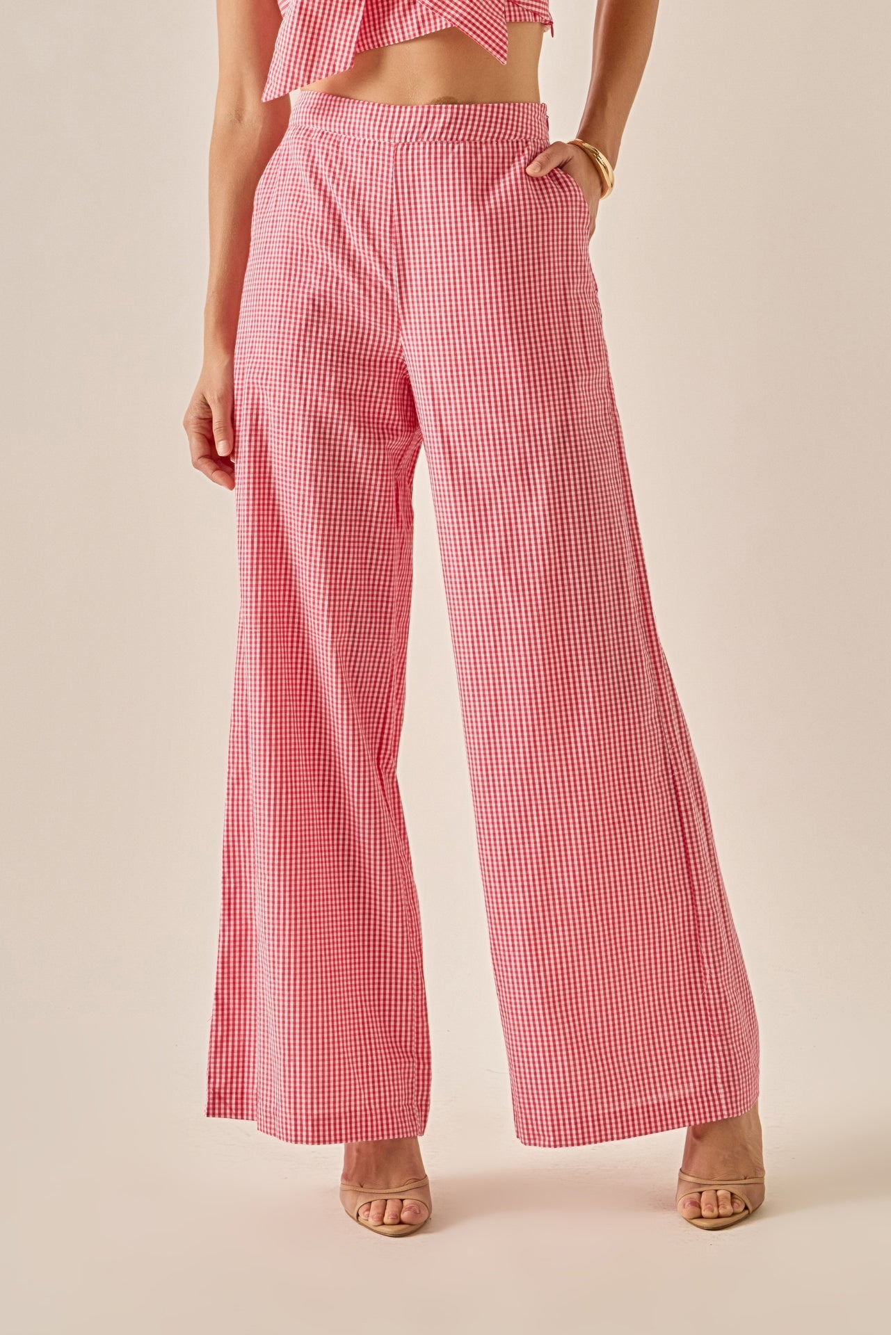 ENGLISH FACTORY - Gingham Culotte Breeze Pants - PANTS available at Objectrare