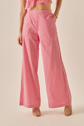 ENGLISH FACTORY - Gingham Culotte Breeze Pants - PANTS available at Objectrare