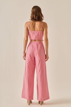 ENGLISH FACTORY - Gingham Culotte Breeze Pants - PANTS available at Objectrare