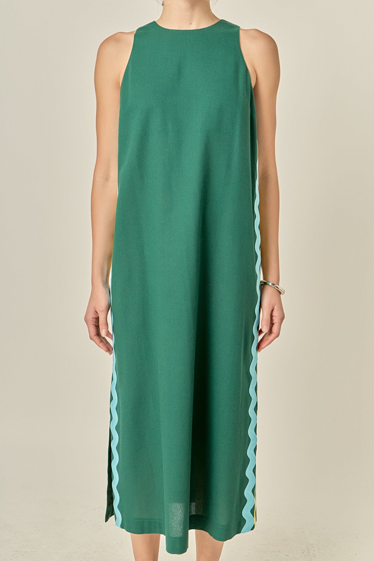 ENGLISH FACTORY - Sleeveless Ric Rac Midi Dress - DRESSES available at Objectrare