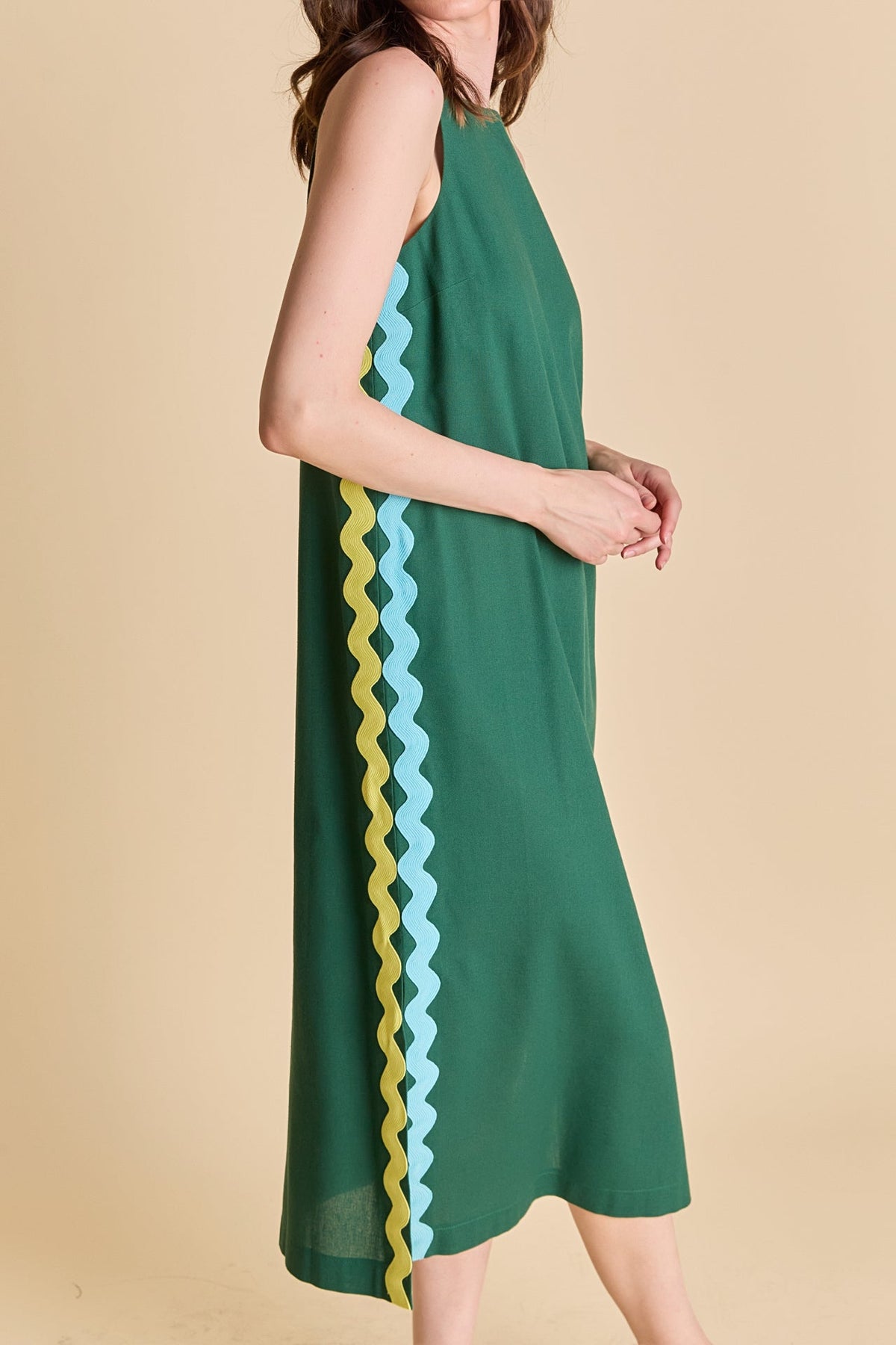 ENGLISH FACTORY - Sleeveless Ric Rac Midi Dress - DRESSES available at Objectrare