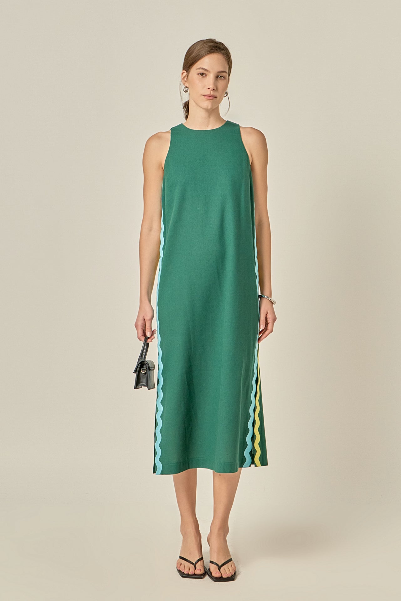 ENGLISH FACTORY - Sleeveless Ric Rac Midi Dress - DRESSES available at Objectrare