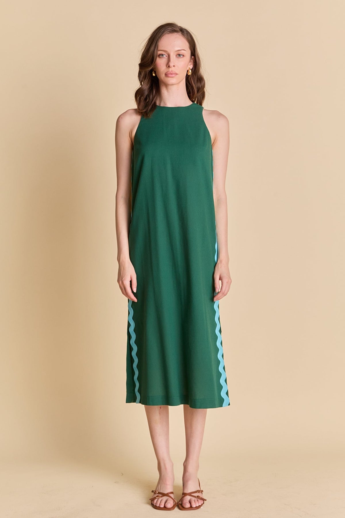 ENGLISH FACTORY - Sleeveless Ric Rac Midi Dress - DRESSES available at Objectrare