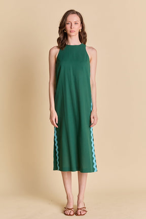 ENGLISH FACTORY - Sleeveless Ric Rac Midi Dress - DRESSES available at Objectrare