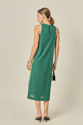 ENGLISH FACTORY - Sleeveless Ric Rac Midi Dress - DRESSES available at Objectrare