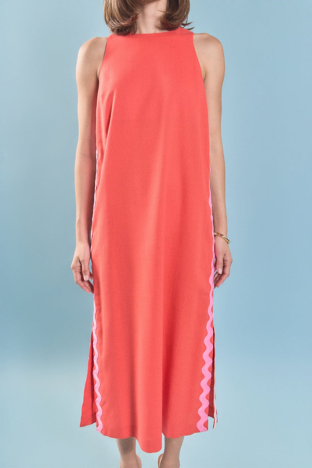 ENGLISH FACTORY - Sleeveless Ric Rac Midi Dress - DRESSES available at Objectrare