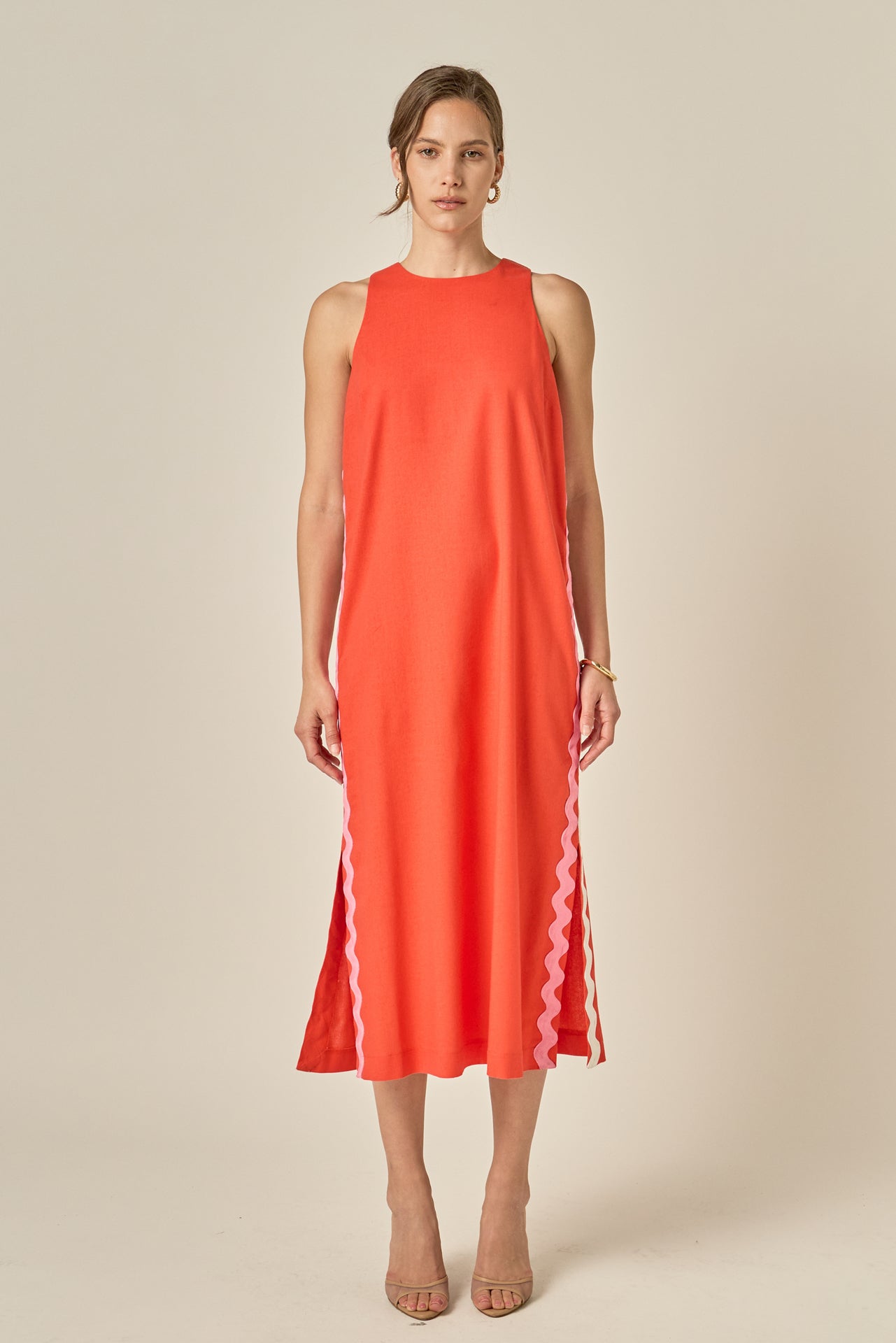ENGLISH FACTORY - Sleeveless Ric Rac Midi Dress - DRESSES available at Objectrare