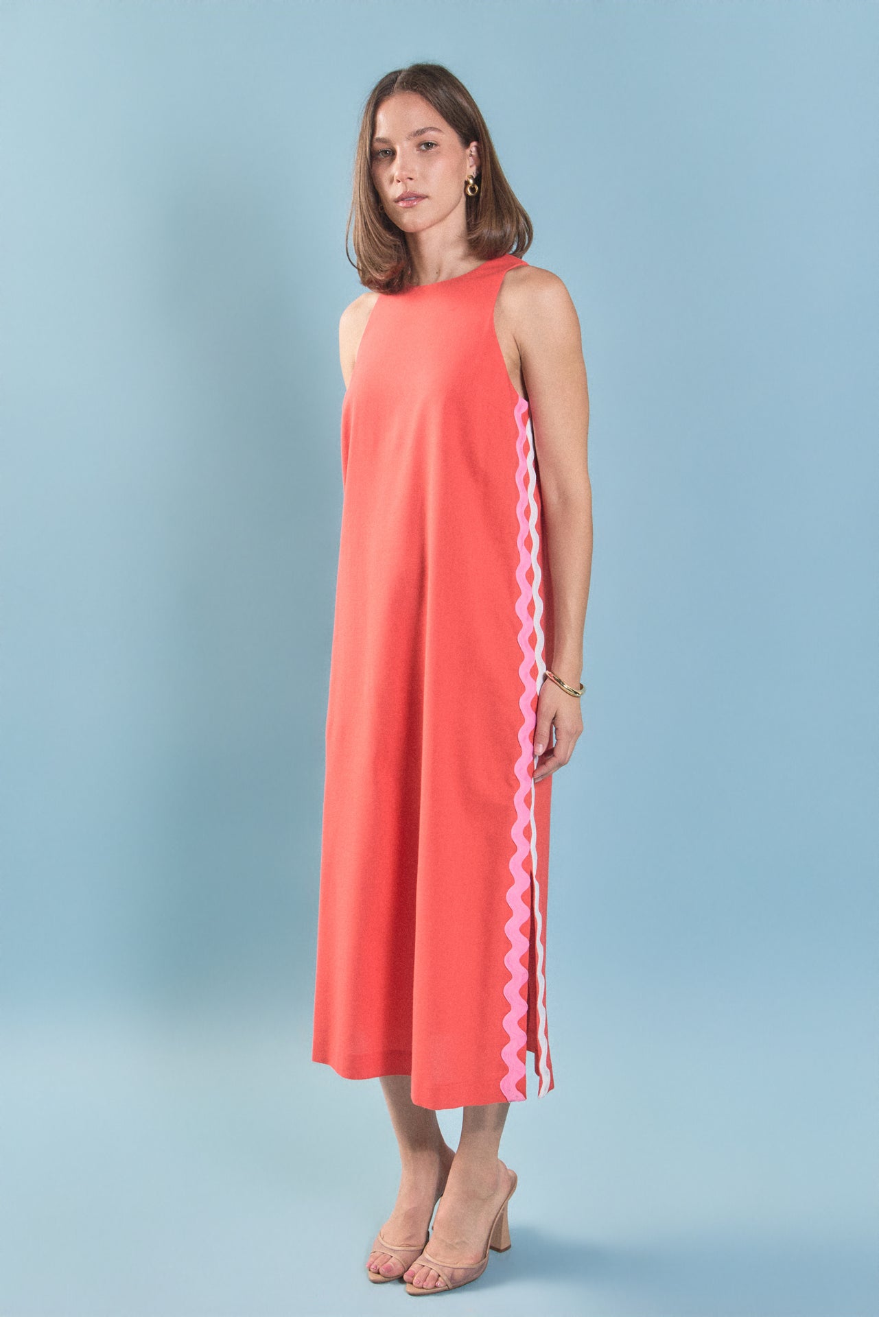 ENGLISH FACTORY - Sleeveless Ric Rac Midi Dress - DRESSES available at Objectrare