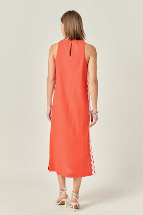 ENGLISH FACTORY - Sleeveless Ric Rac Midi Dress - DRESSES available at Objectrare