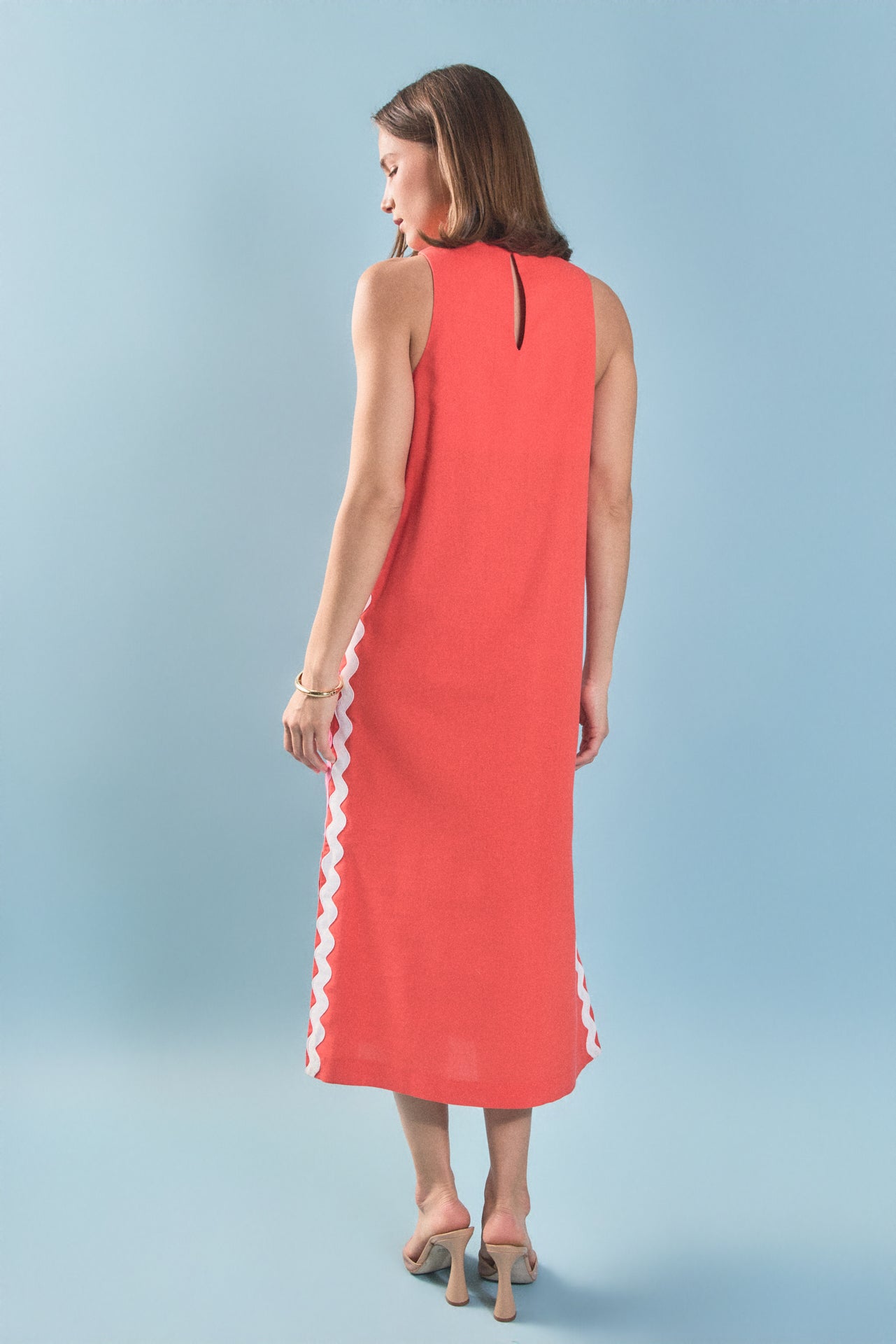 ENGLISH FACTORY - Sleeveless Ric Rac Midi Dress - DRESSES available at Objectrare