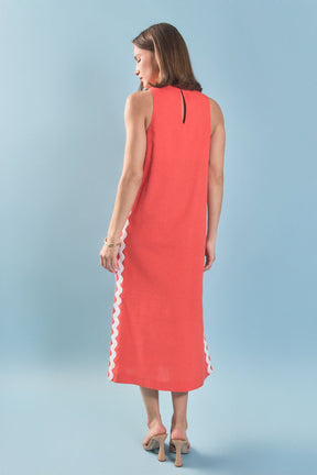 ENGLISH FACTORY - Sleeveless Ric Rac Midi Dress - DRESSES available at Objectrare
