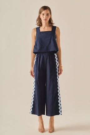 ENGLISH FACTORY - The Ric Rac Trim Pant - PANTS available at Objectrare