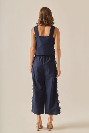 ENGLISH FACTORY - The Ric Rac Trim Pant - PANTS available at Objectrare