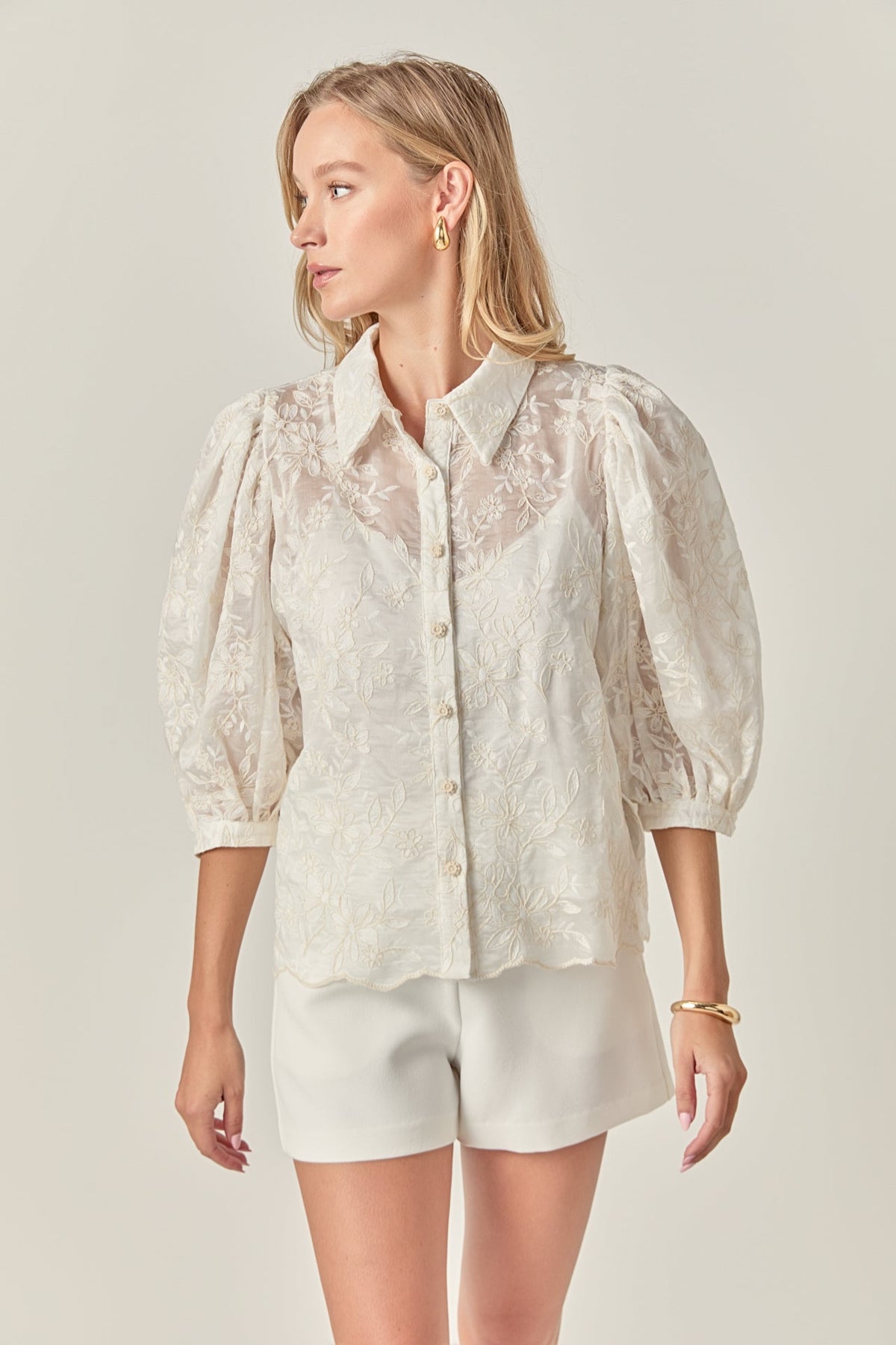 ENGLISH FACTORY - The Arabella Embroidered Blouse - SHIRTS & BLOUSES available at Objectrare