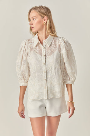ENGLISH FACTORY - The Arabella Embroidered Blouse - BLOUSES available at Objectrare