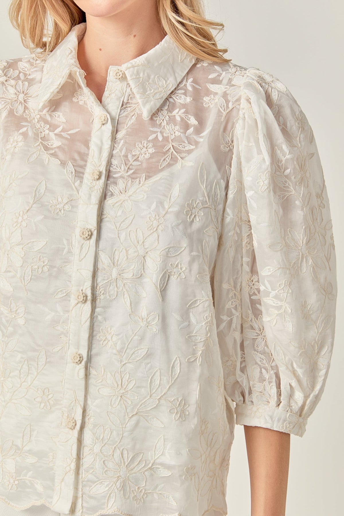 ENGLISH FACTORY - The Arabella Embroidered Blouse - SHIRTS & BLOUSES available at Objectrare